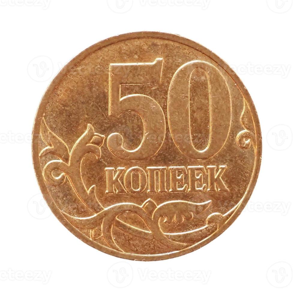 Moneta da 50 centesimi di rublo, russia foto
