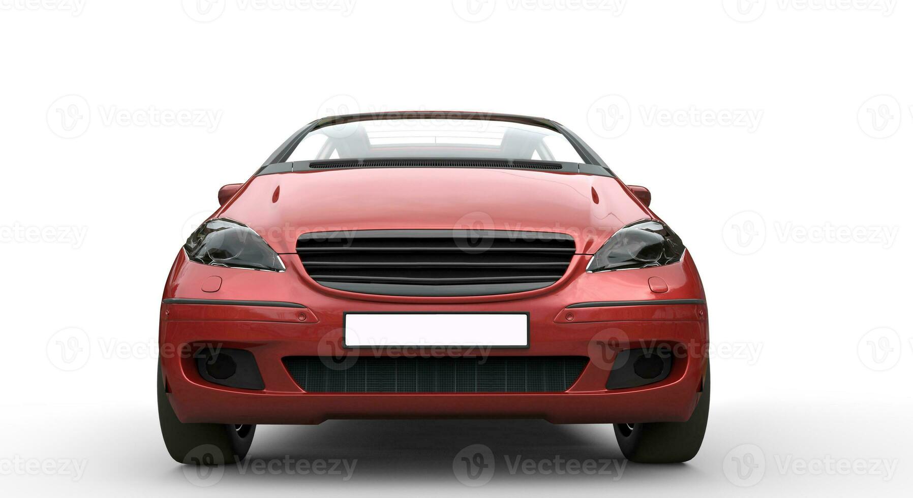 moderno compatto auto rosso davanti foto