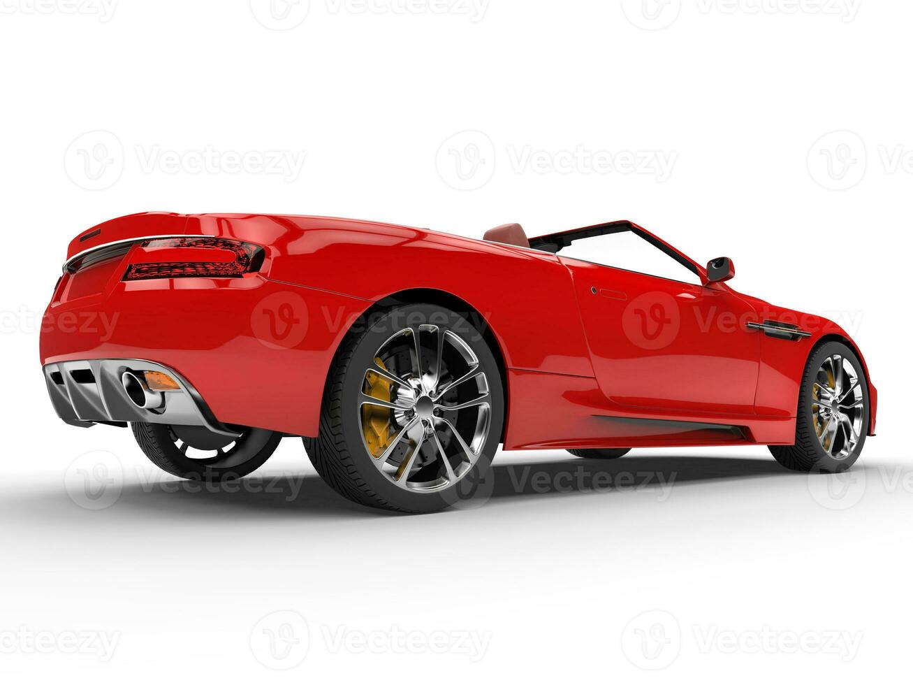 rosso convertibile gli sport auto - studio tiro - indietro lato Visualizza foto