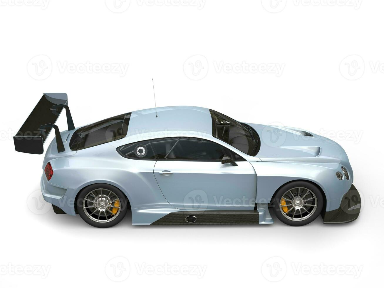 moderno blu grigio super auto con nero posteriore ala - lato Visualizza foto