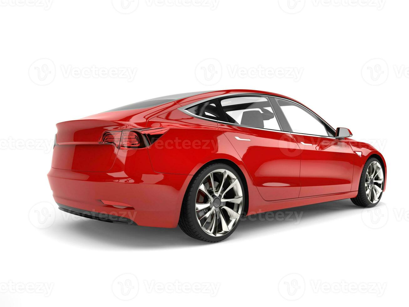 moderno rosso elettrico famiglia auto - coda Visualizza foto