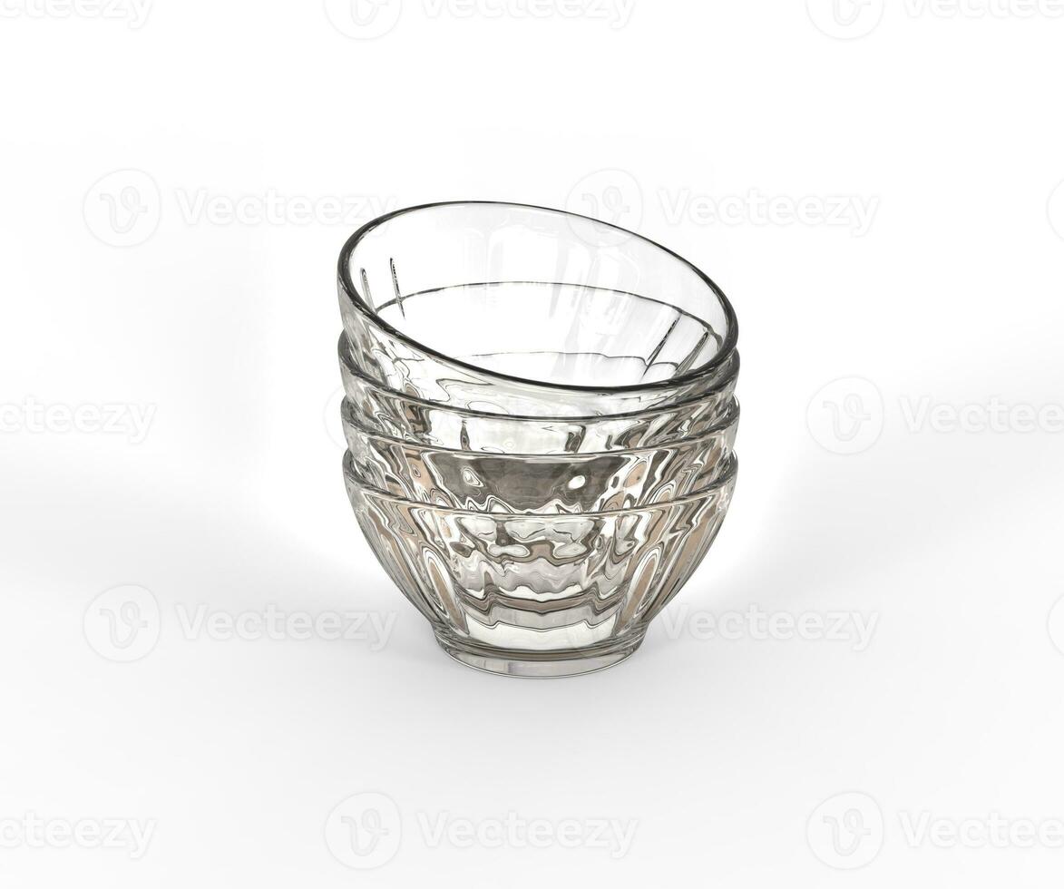 bicchiere piatti impilati su superiore di ogni altro foto