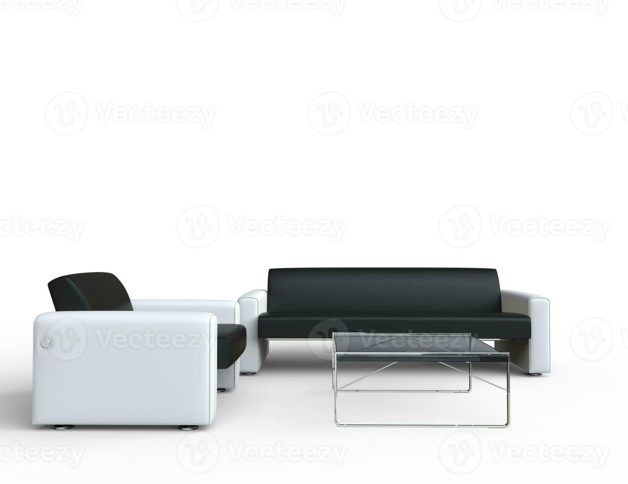 Due divani - isolato su bianca sfondo foto