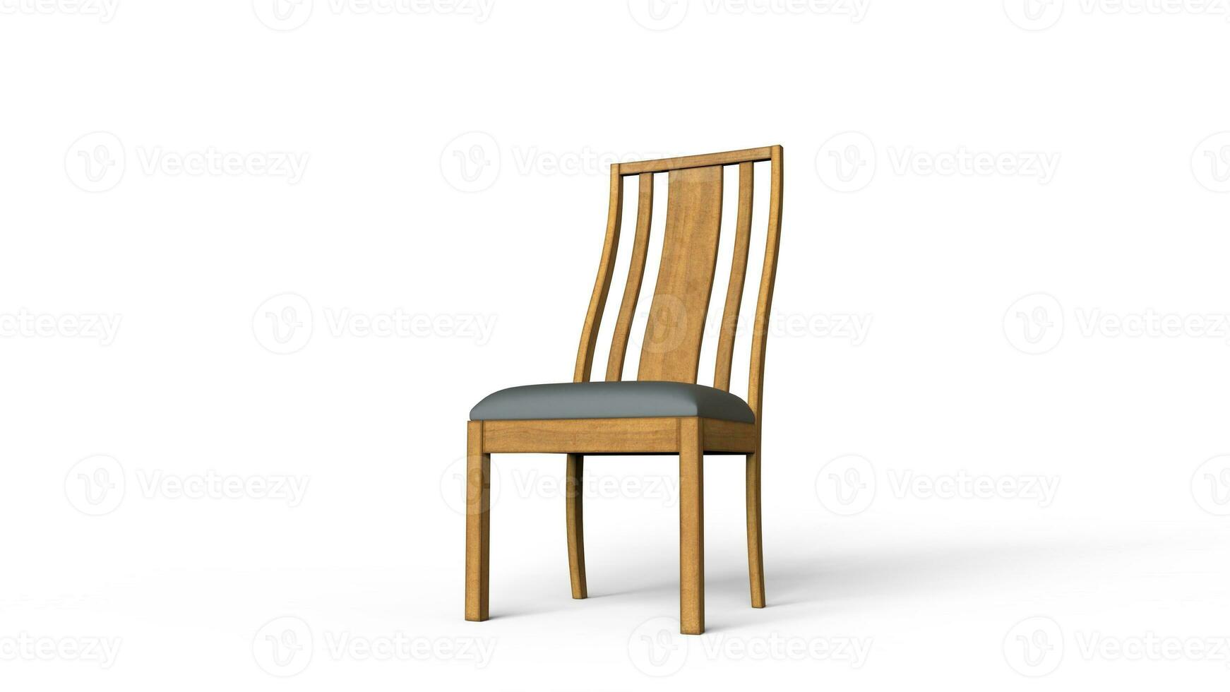 di legno sedia - isolato su bianca sfondo foto