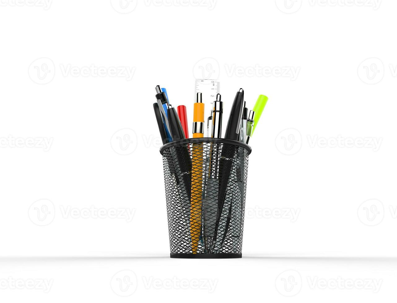penne e matite e marcatori e a sfera penne foto