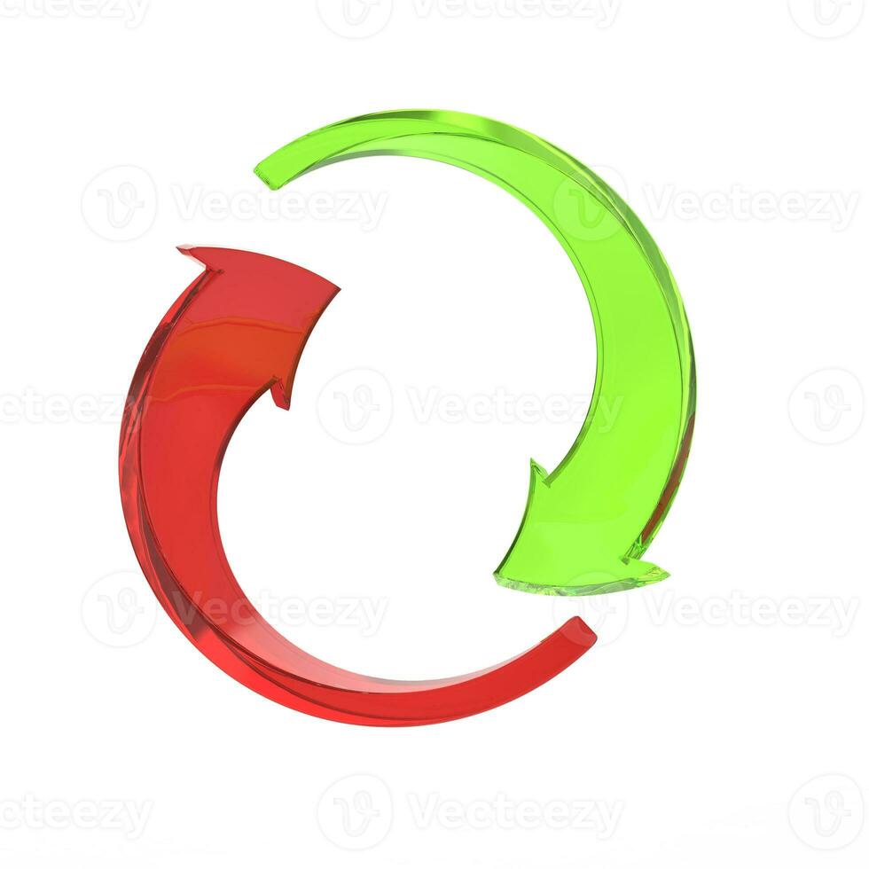 cerchio frecce - rosso e verde foto