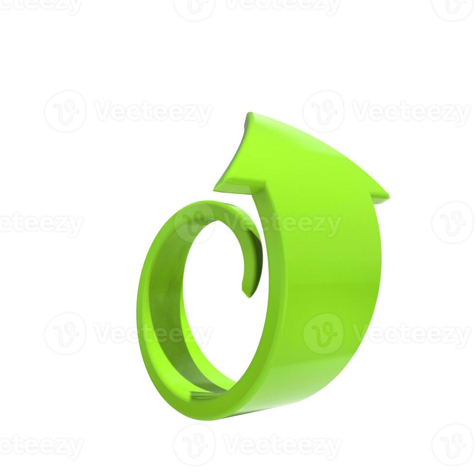 luminosa verde Riccio freccia simbolo foto