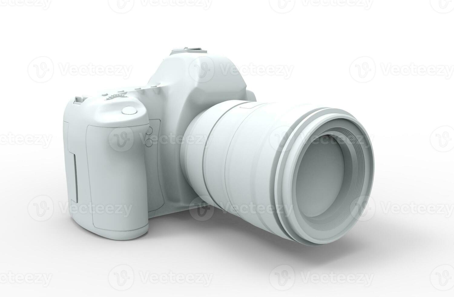 bianca telecamera su bianca sfondo foto