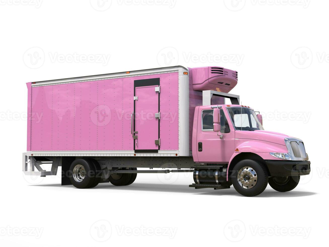 rosa carico frigorifero camion foto