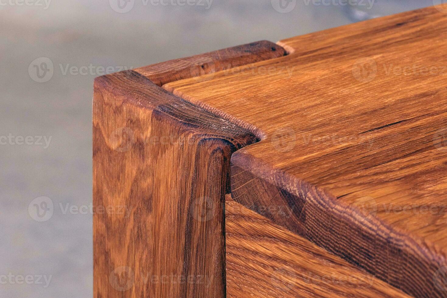 di legno panchina superficie. naturale legna mobilia vicino Visualizza foto