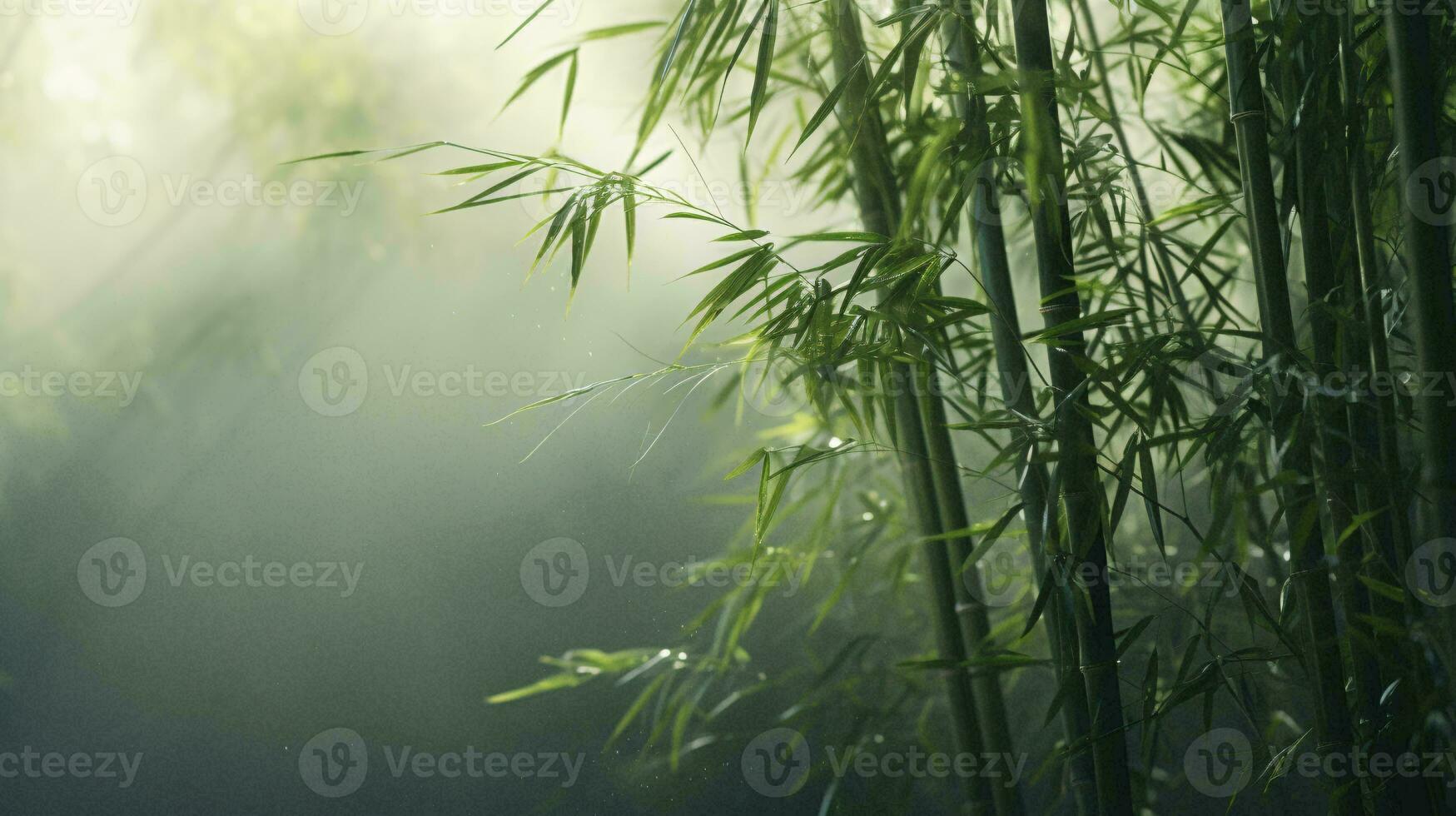 un' vivace grappolo di bambù impianti su vicino ai generato foto