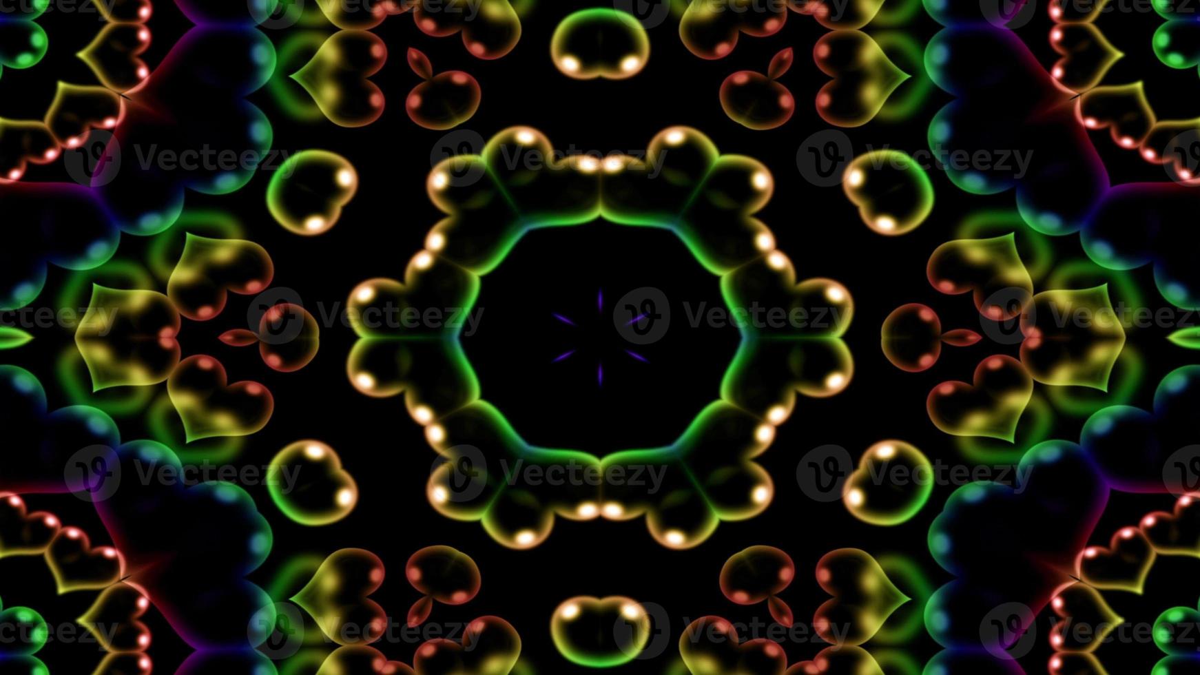 caleidoscopio colorato lucido e ipnotico foto