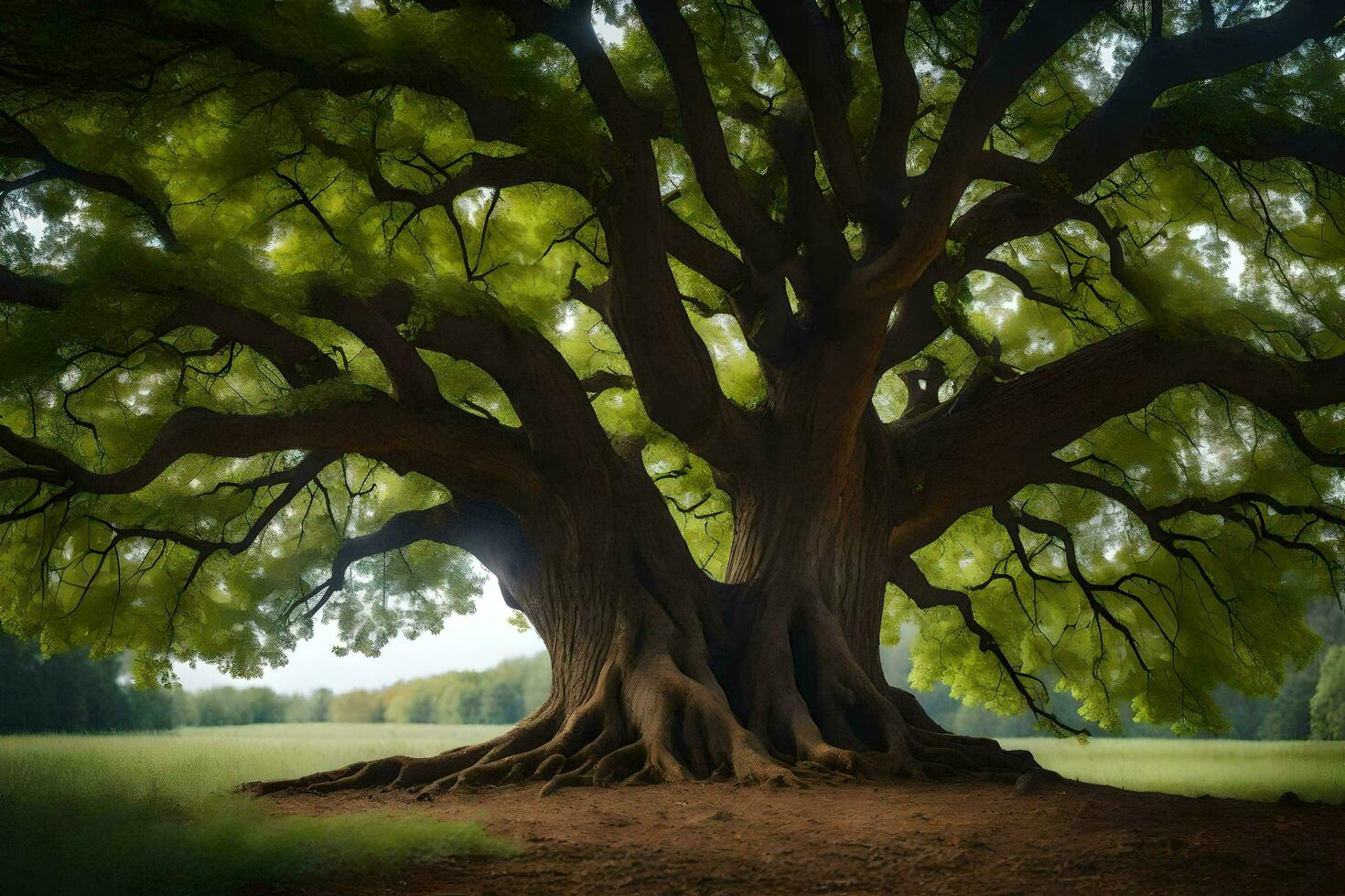 il maggiore albero nel il mondo. ai-generato foto