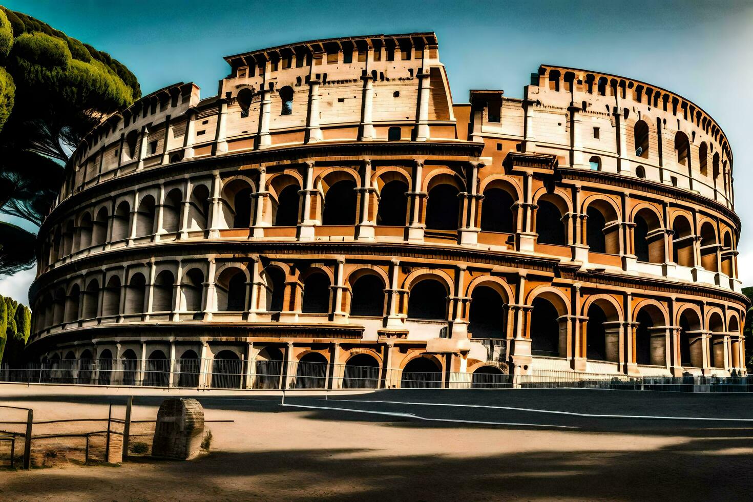 il colosseo nel Roma, Italia. ai-generato foto