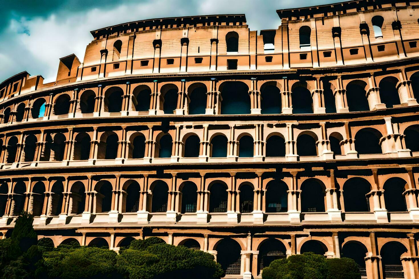 il colosseo nel Roma, Italia. ai-generato foto