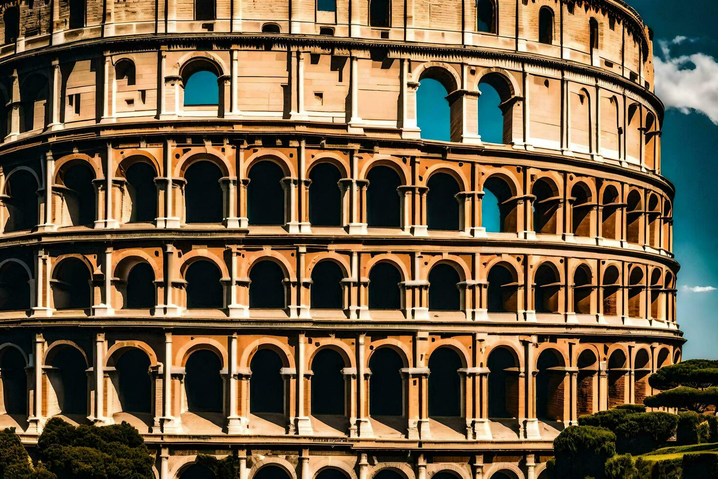 il colosseo nel Roma, Italia. ai-generato foto