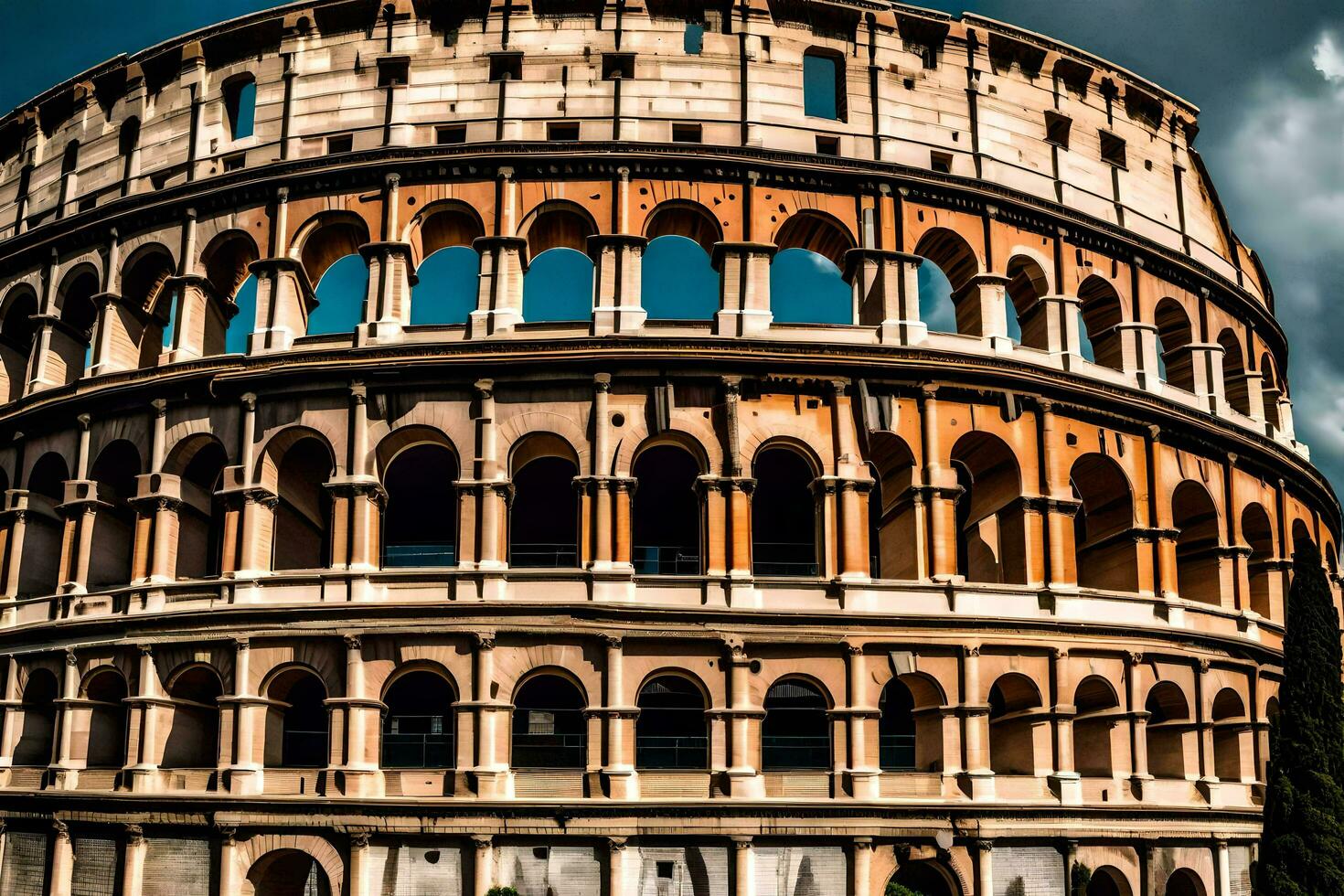 il colosseo nel Roma, Italia. ai-generato foto