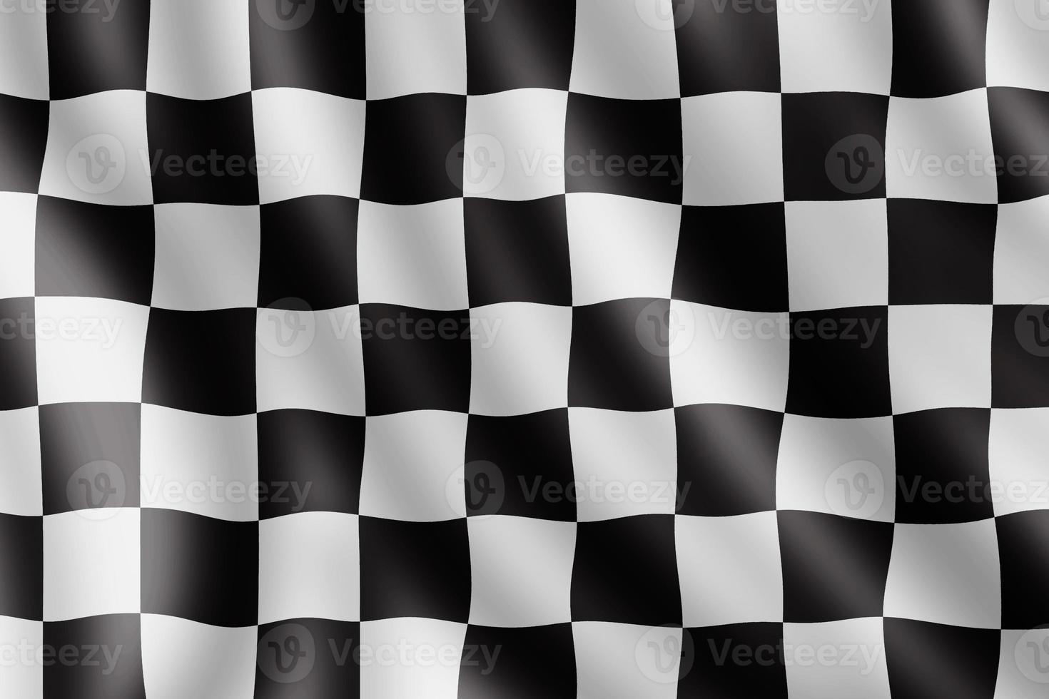 sventolando bandiera a scacchi, illustrazione realistica foto