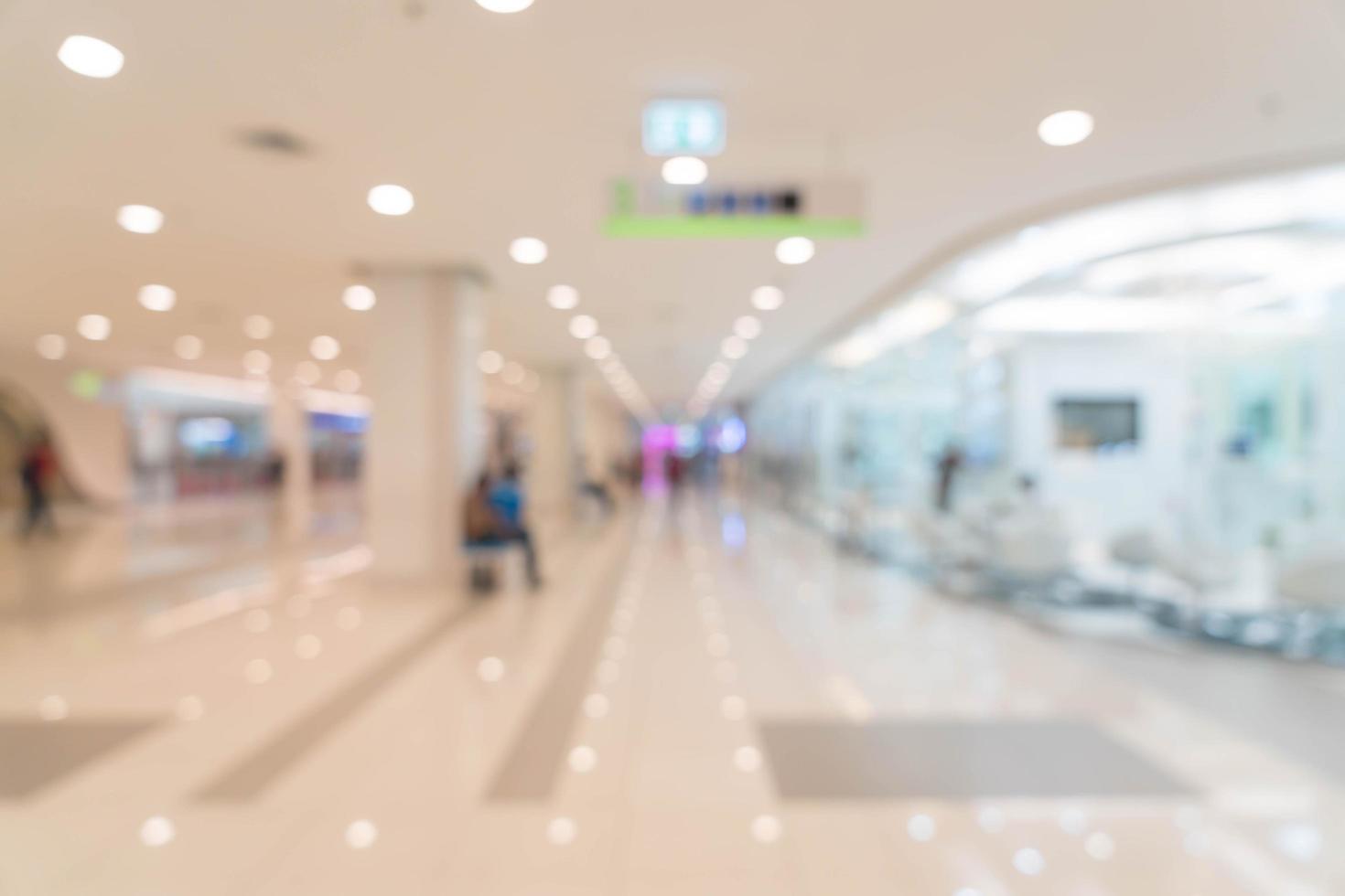 sfocatura astratta nel centro commerciale di lusso per lo sfondo foto