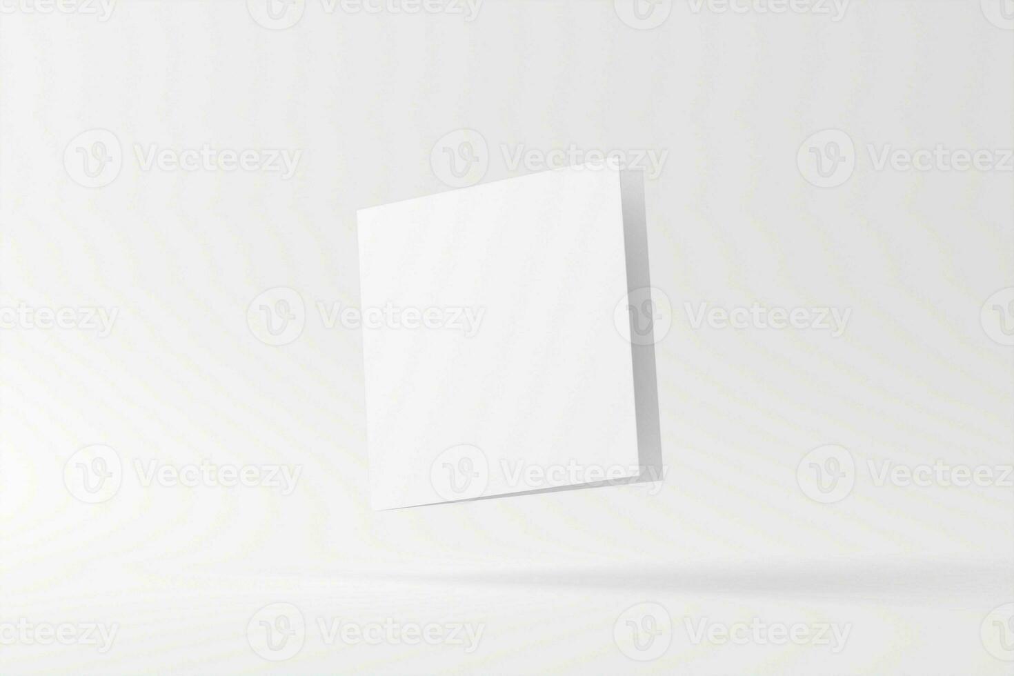 piazza piegato invito carta con Busta bianca vuoto 3d interpretazione modello foto