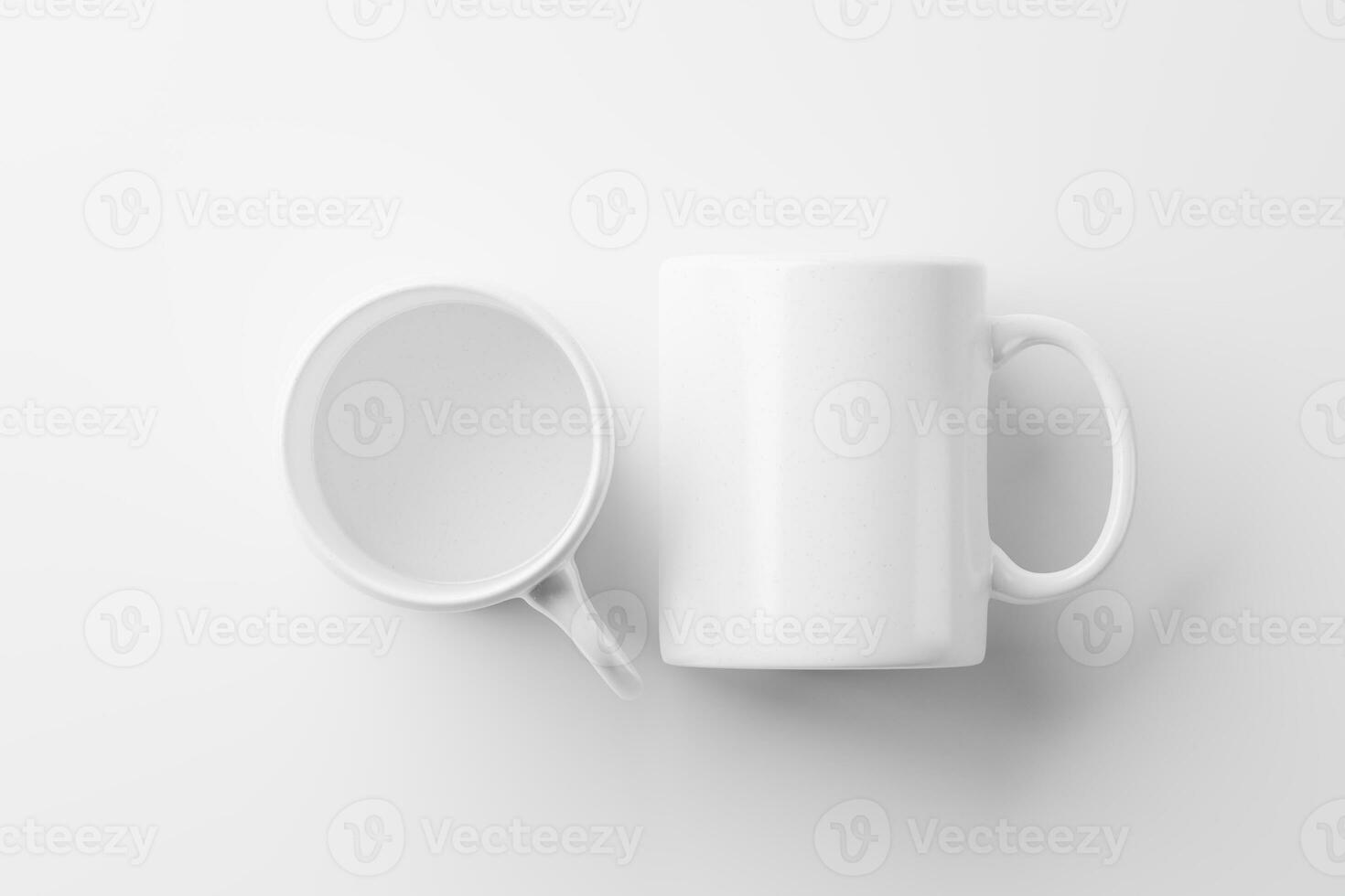 ceramica boccale tazza per caffè tè bianca vuoto 3d interpretazione modello foto