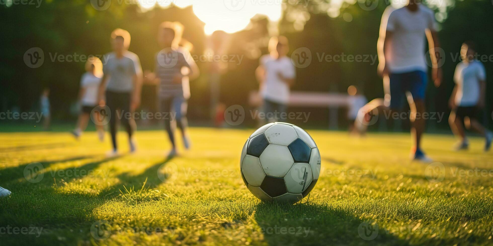 ai generato. ai generativo. calcio calcio gioco su verde campo. attivo sport in forma formazione sfondo. grafico arte foto