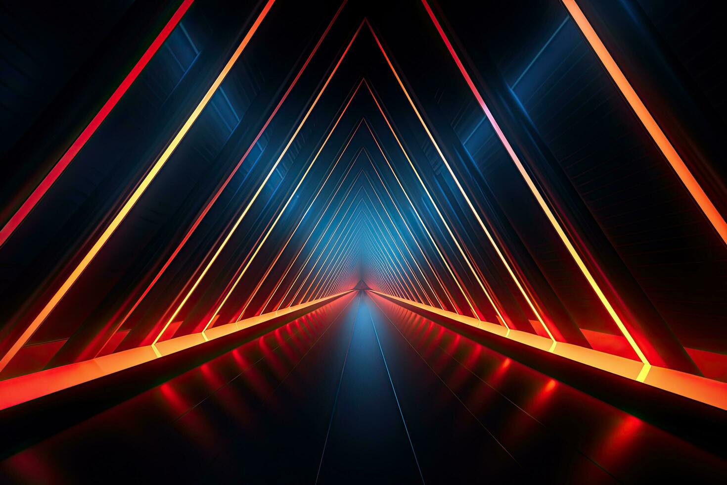 astratto fantasia portale raggiante neon leggero futuristico ologramma con laser Linee. futuristico fantascienza sfondo, spazio universo spettro leggero effetto. foto