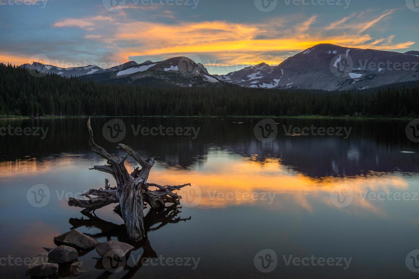 tramonto sul lago brainard foto