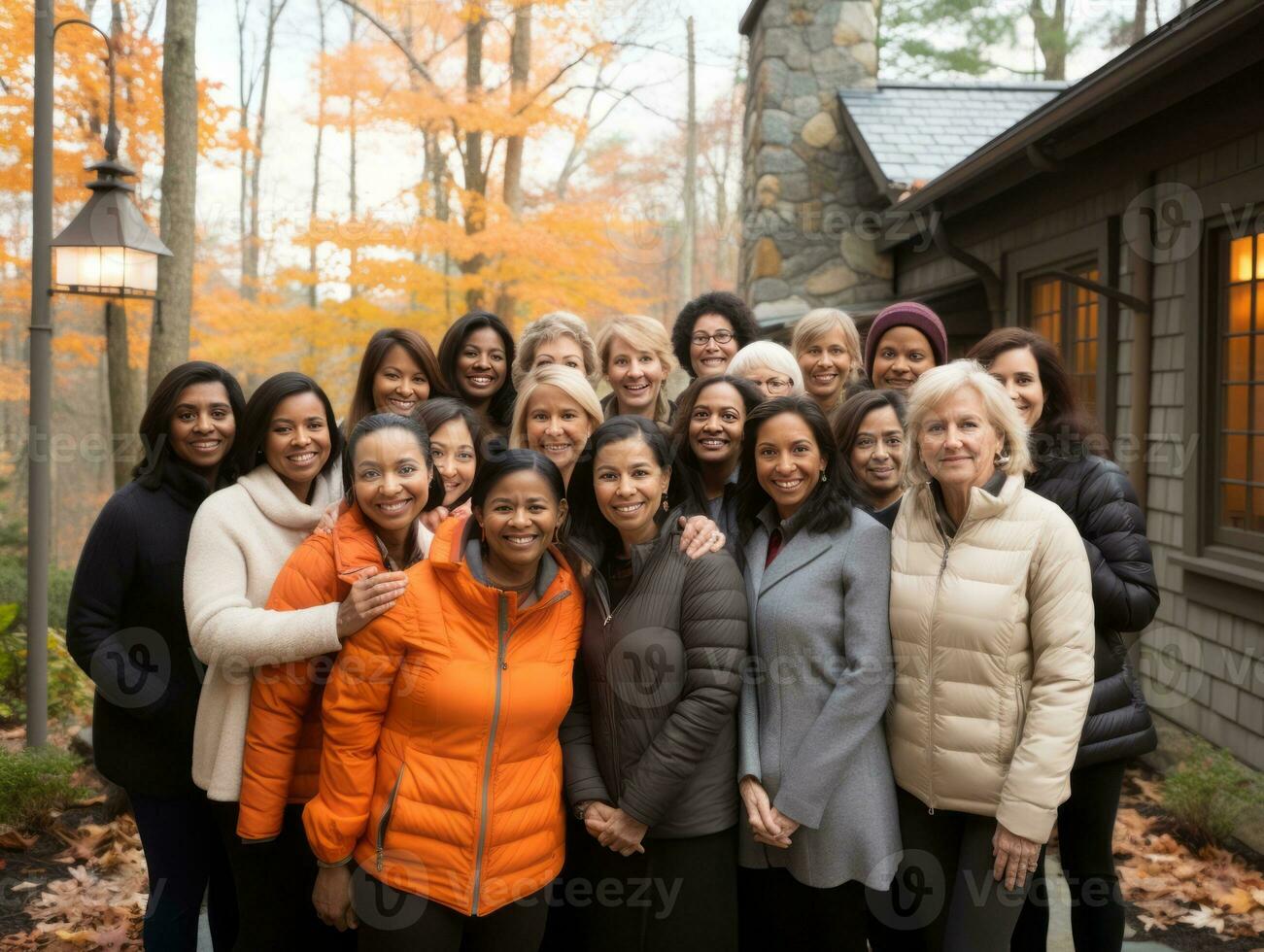 fotografia di donne chi sollevamento empower loro stessi ai generativo foto