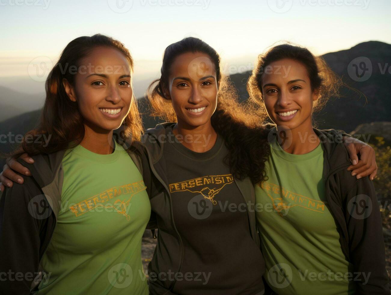 fotografia di donne chi sollevamento empower loro stessi ai generativo foto