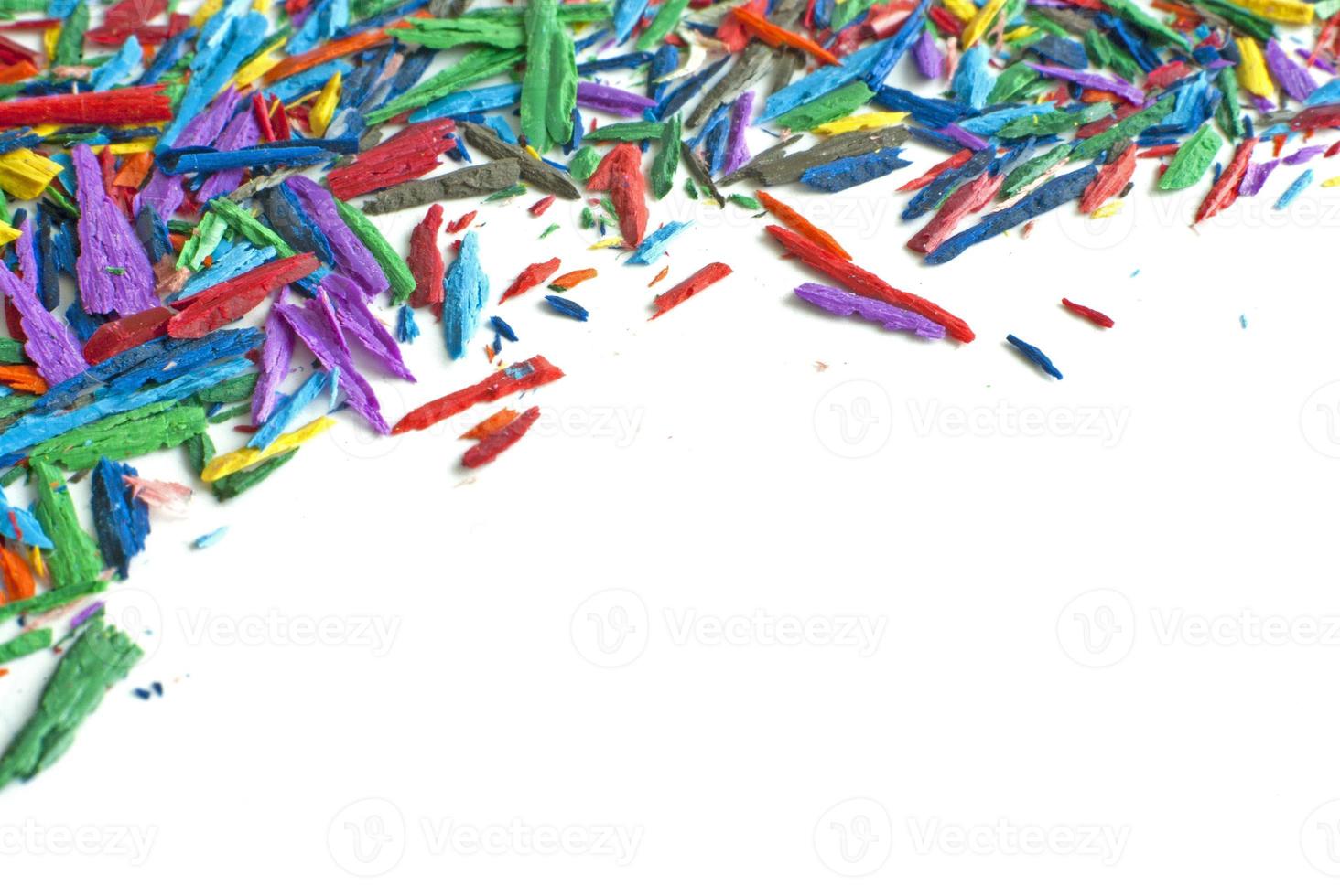 chip colorato di matite colorate da pastello foto