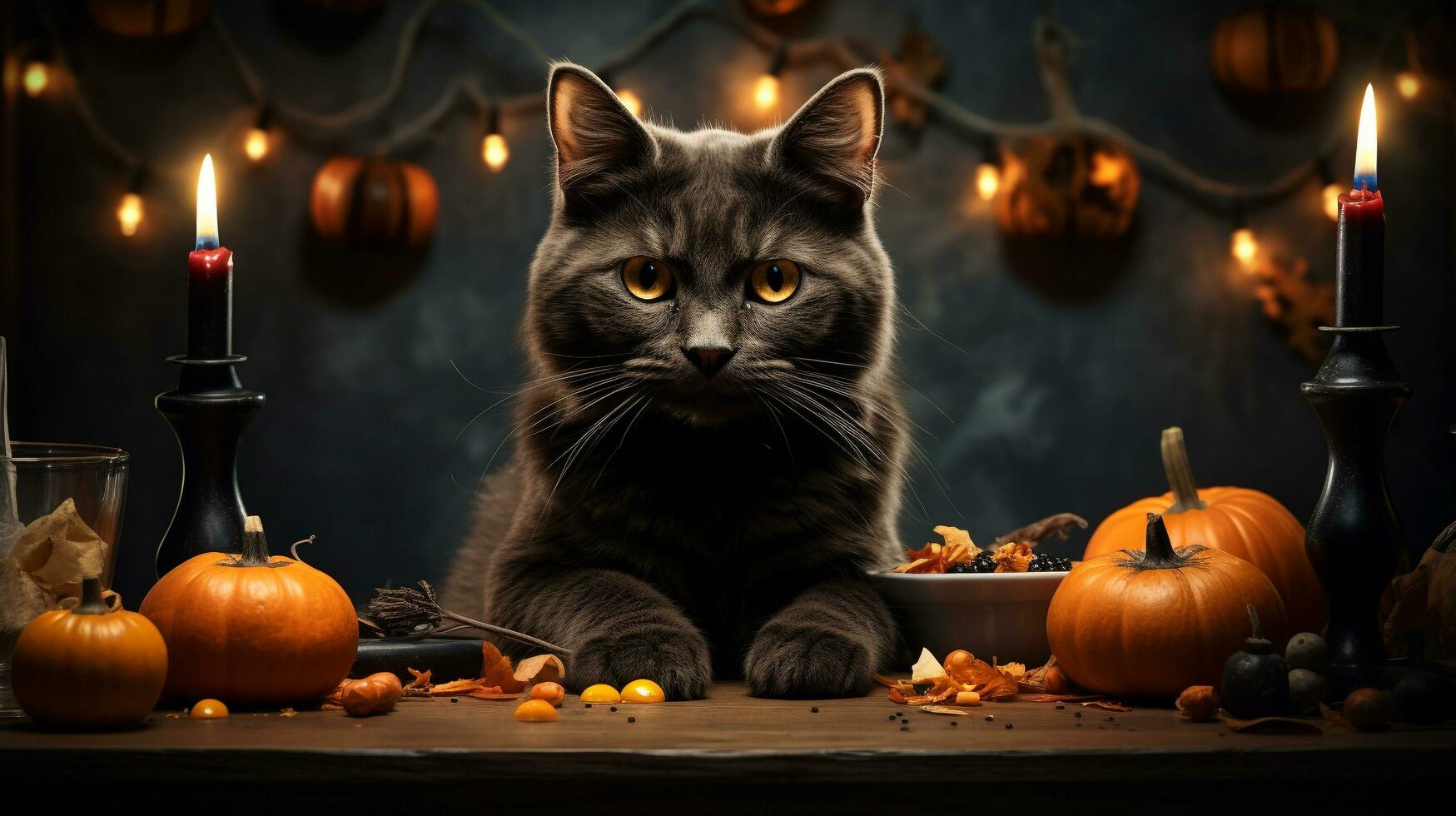 carino gatto ,Halloween tema su isolato sfondo.felice Halloween concetto.creato con generativo ai tecnologia foto