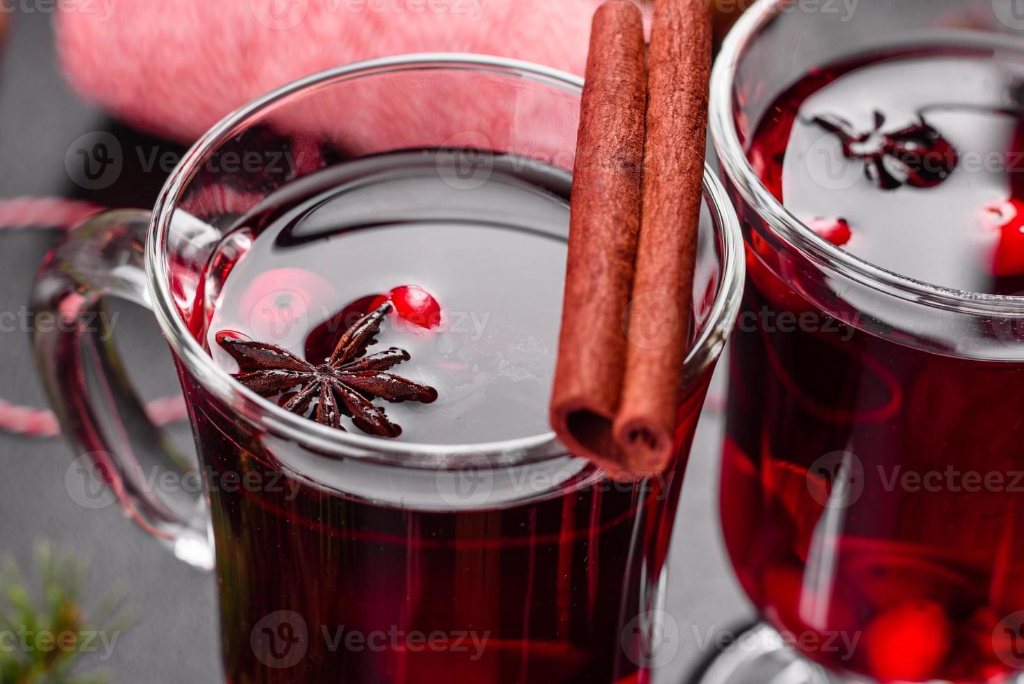 vin brulé caldo per inverno e natale foto