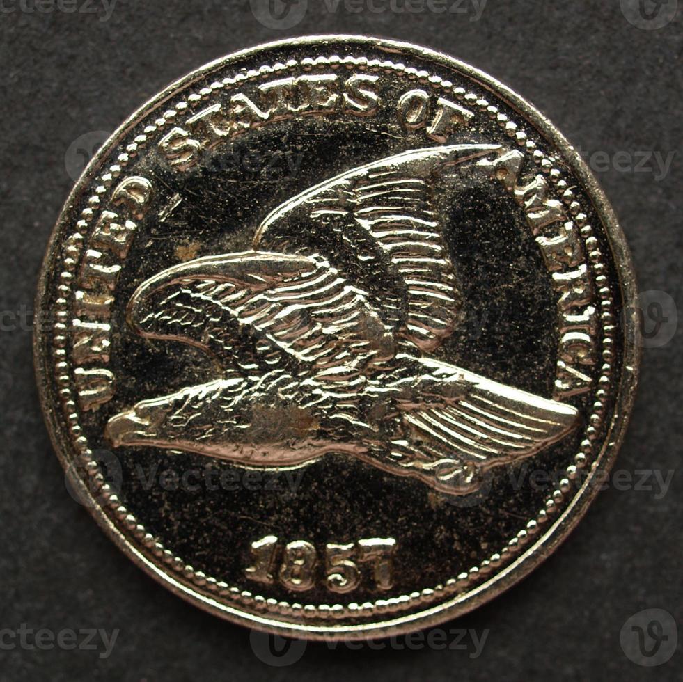 moneta da un centesimo isolata foto