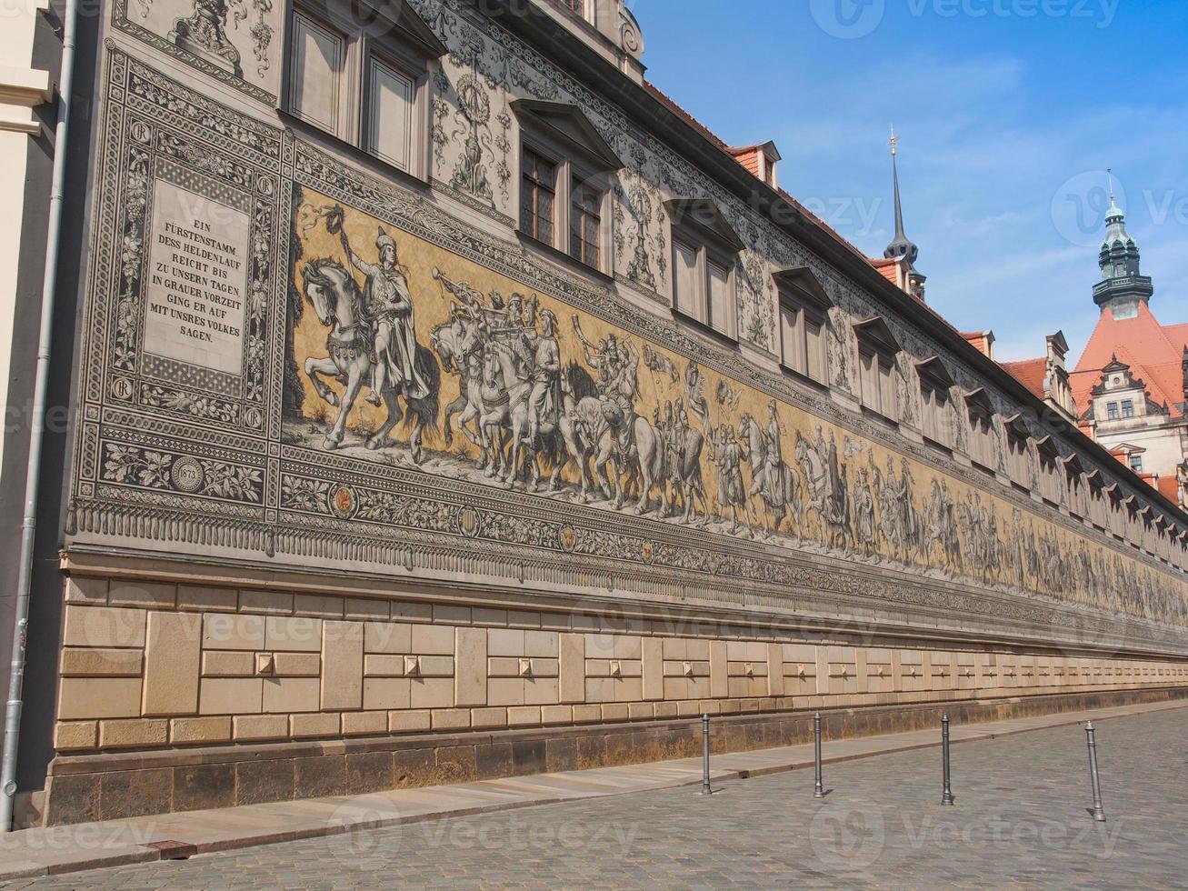 fuerstenzug processione dei principi a dresda, germania foto