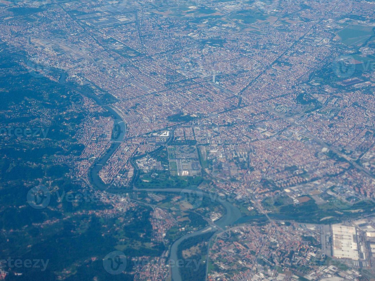 veduta aerea di torino foto