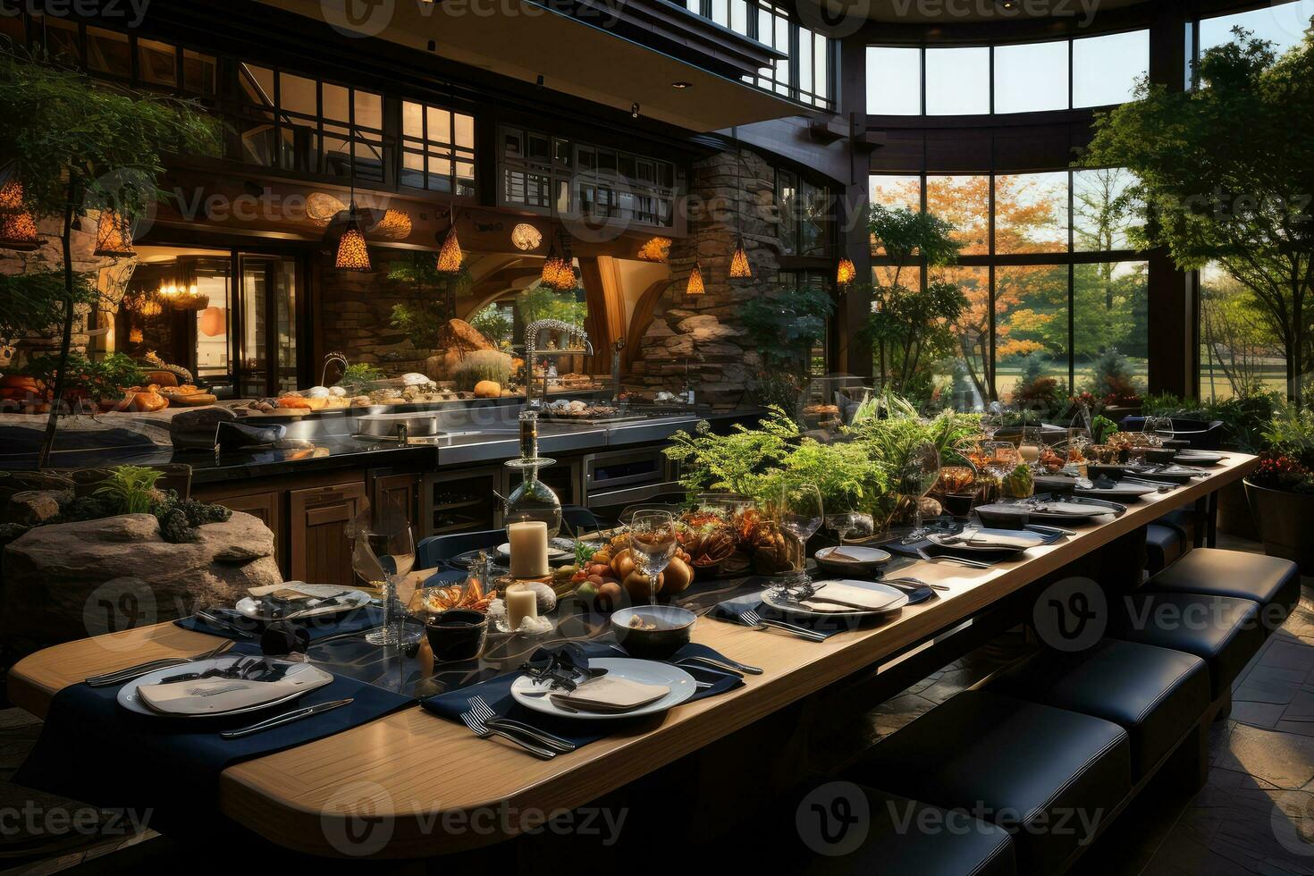 giapponese ristorante davanti è più piccolo di il lati ai generato foto