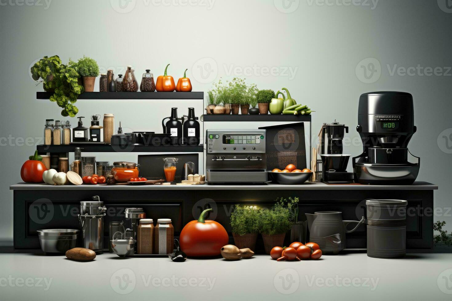 3d cucina su un' isolato sfondo professionale pubblicità fotografia ai generato foto