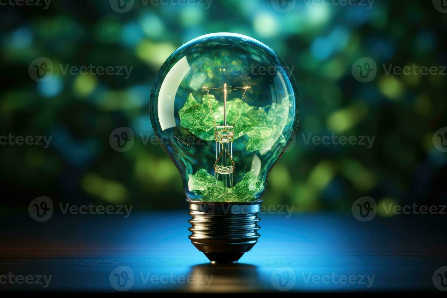leggero bulbi e pianta semi simboleggiare un' verde energia ecosistema professionale pubblicità fotografia ai generato foto