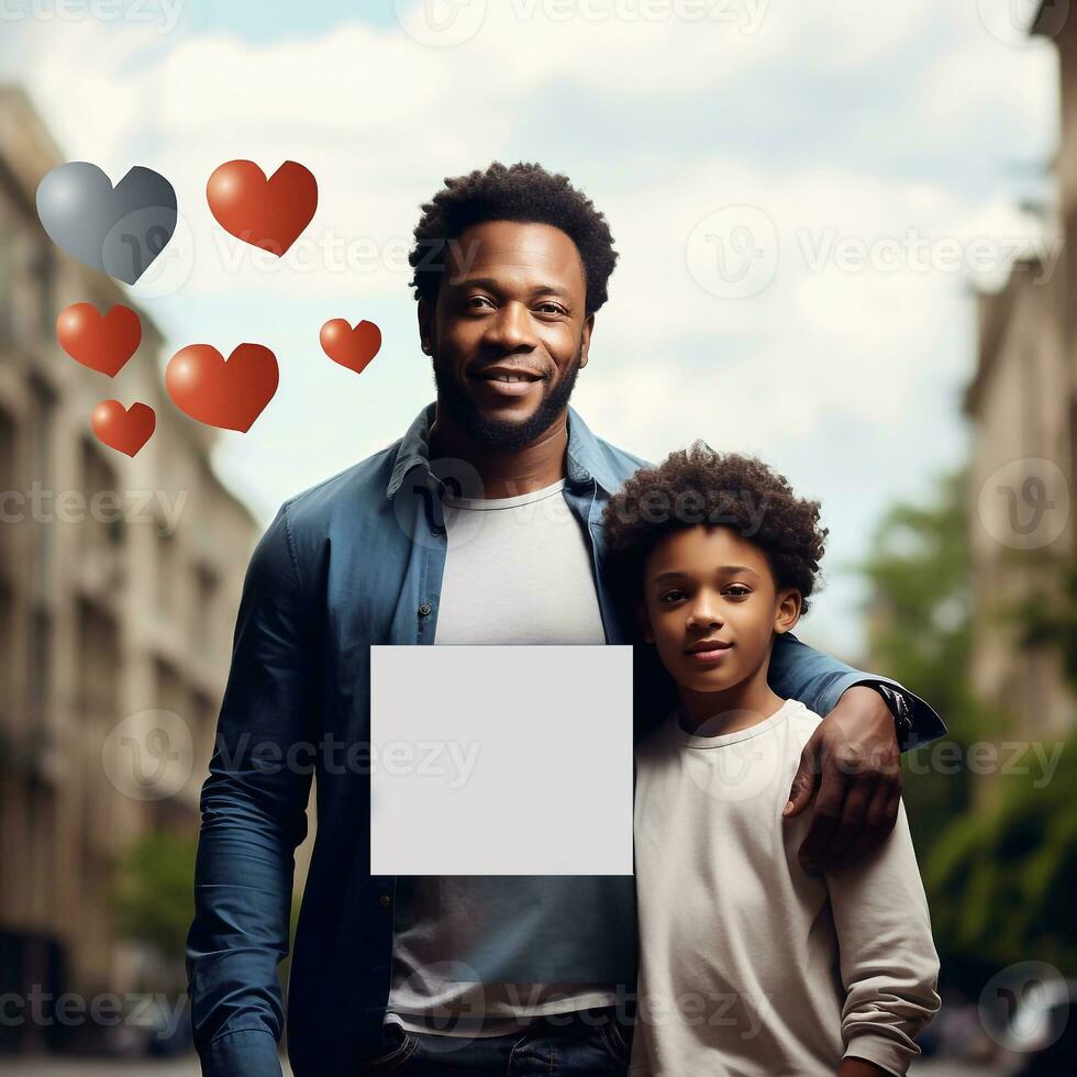 un' Immagine di contento famiglia cucinando insieme. padre e figlia o figlio amorevole avendo divertimento a casa. generativo ai foto