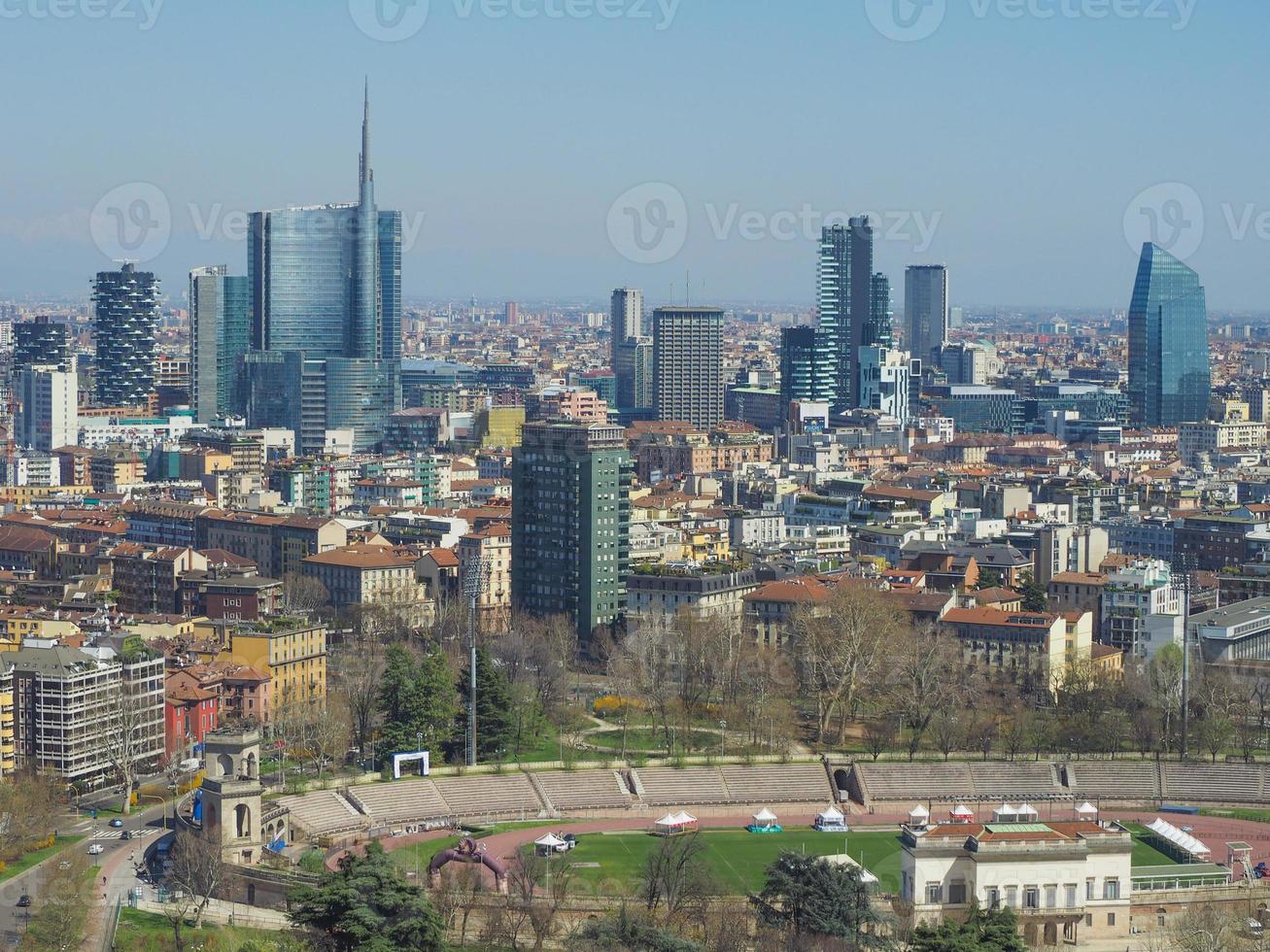 veduta aerea di milano foto