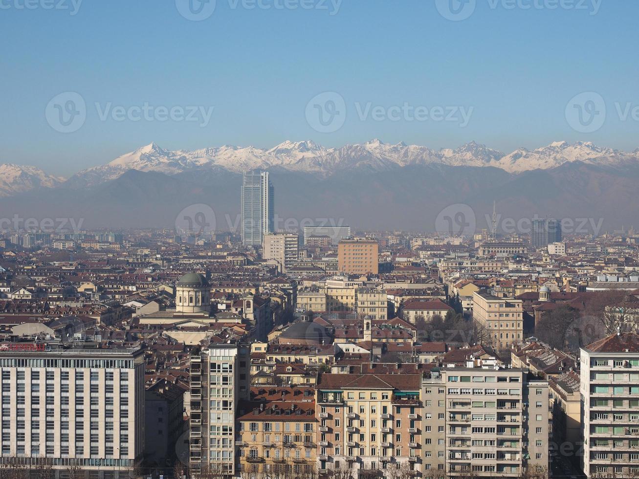 veduta aerea di torino foto