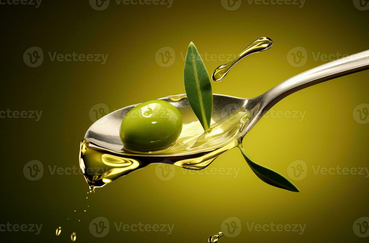 oliva olio su verde olive con le foglie. creato con generativo ai foto