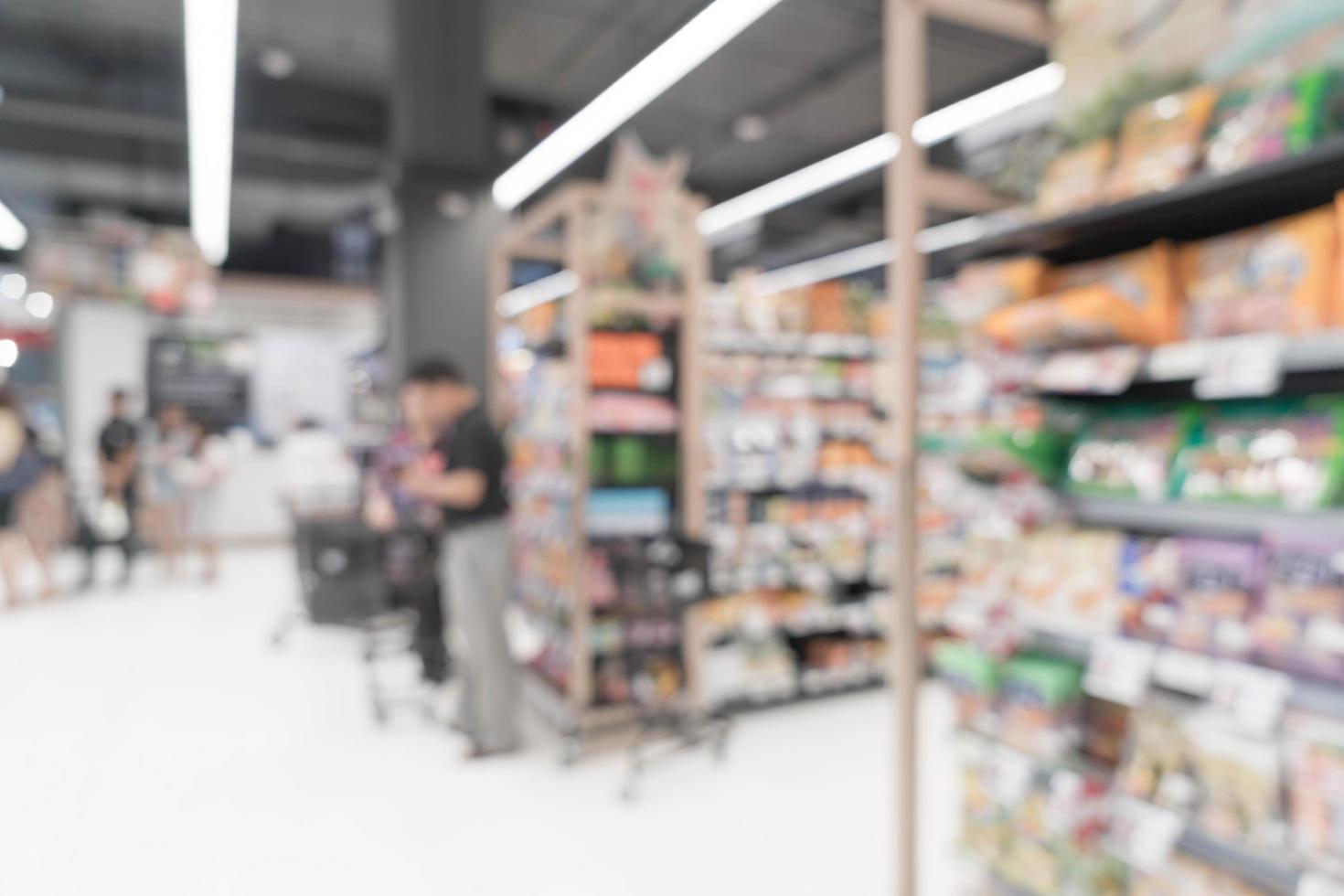 sfocatura astratta nel supermercato per lo sfondo foto