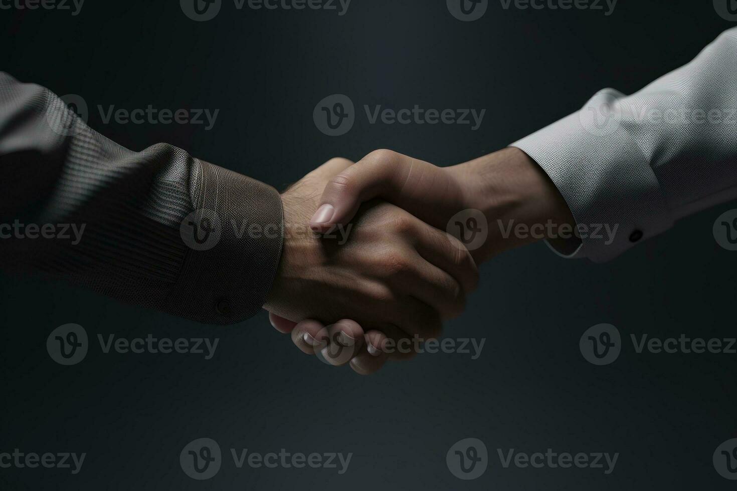 stretta di mano e congratularsi saluti e loro riuscito .ai generativo. foto