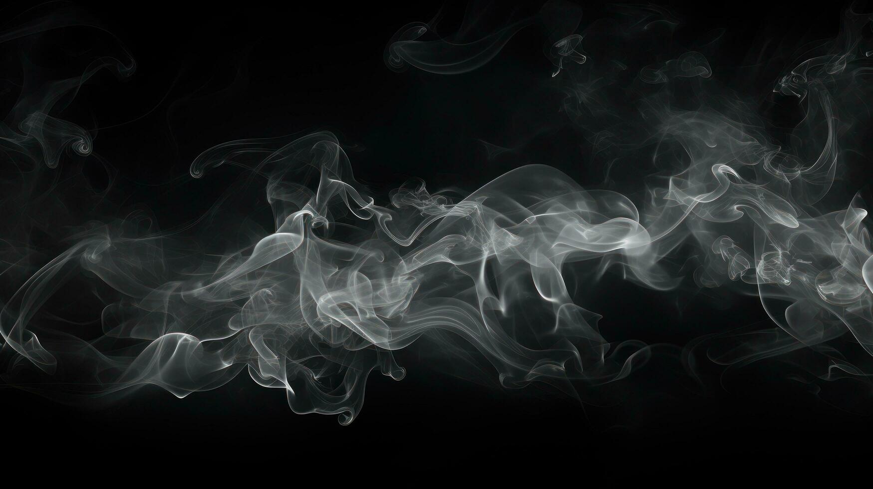 un' soffio di Fumo su un' nero sfondo foto