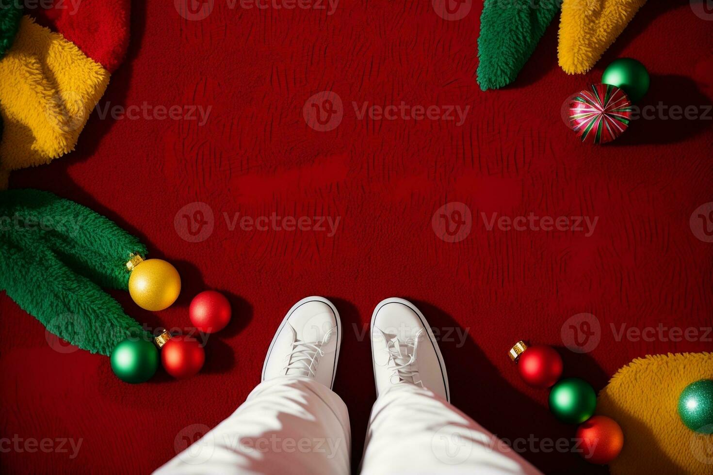 accogliente festivo porta stuoia Aggiunge colore per il tuo ingresso. ai generato. foto