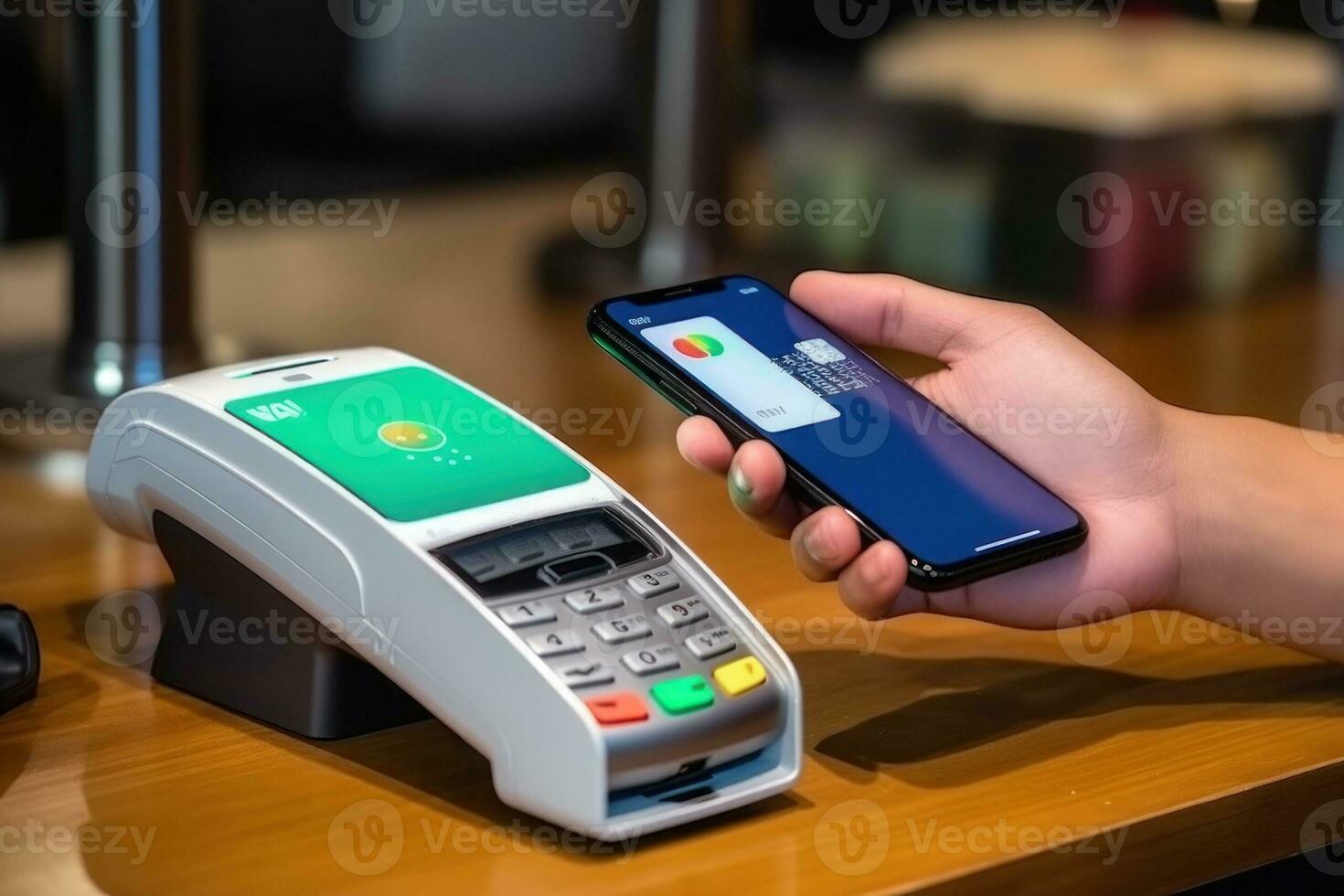 mobile pagamento attraverso smartphone. generativo ai foto