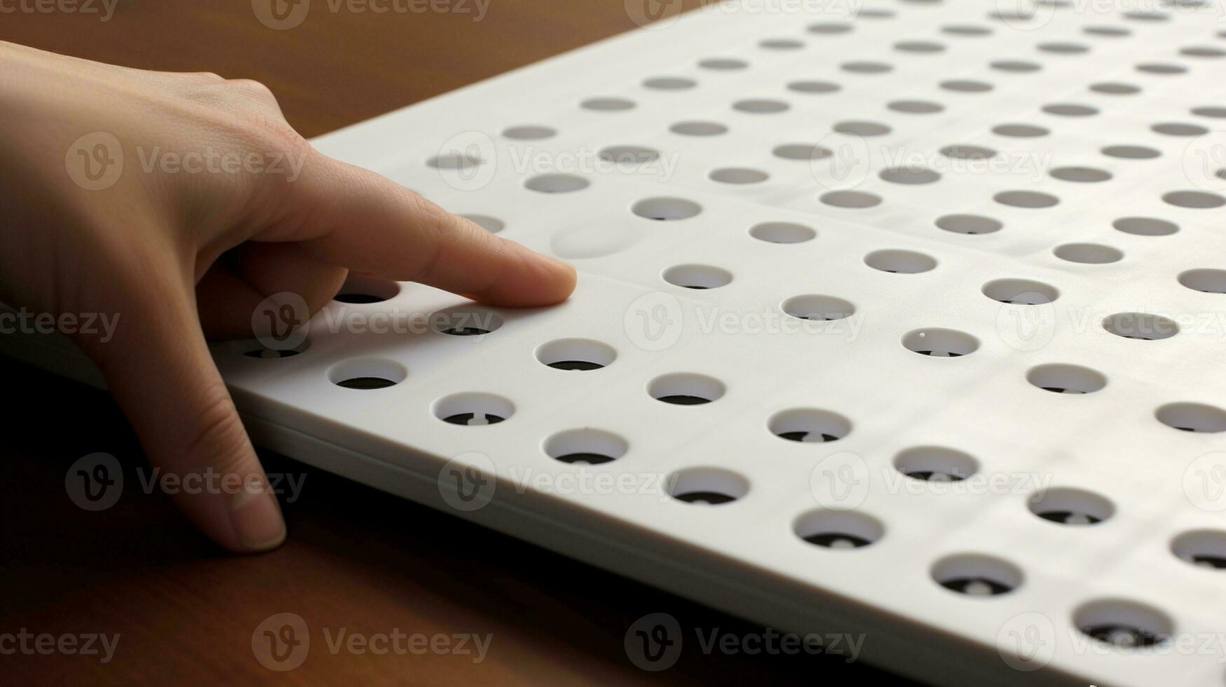 empowering il cieco il significato di mondo braille giorno foto