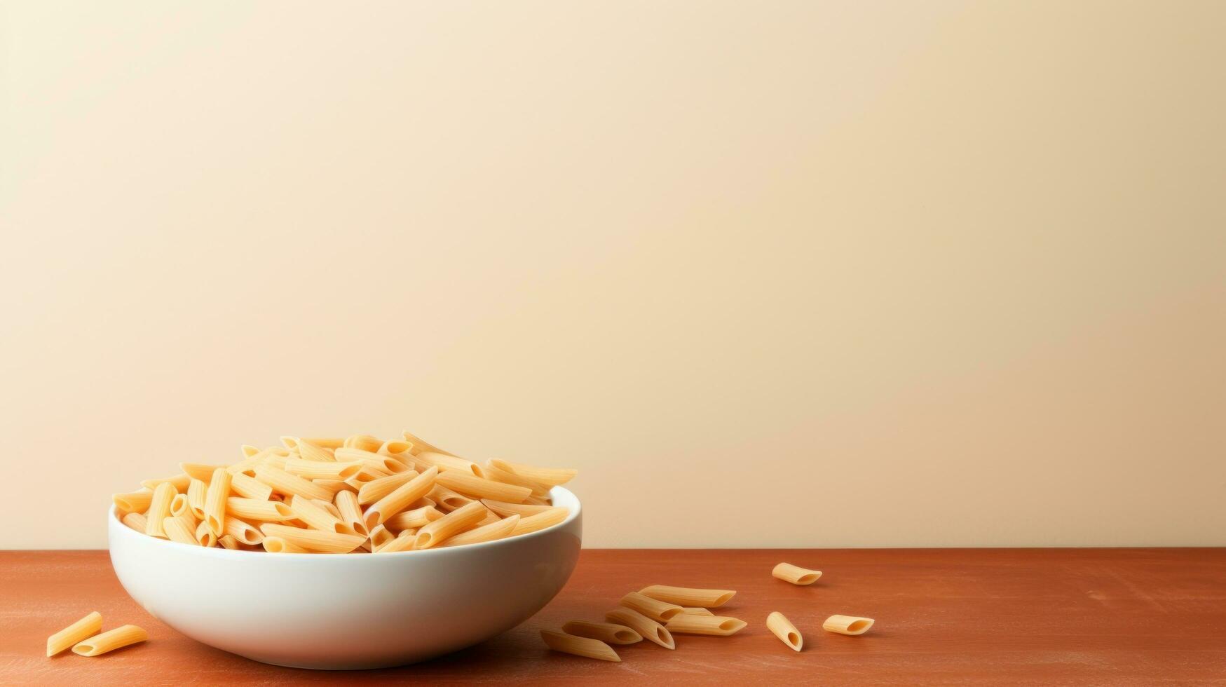 pasta ciotola con copia spazio foto